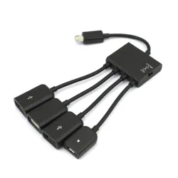 4 in 1 cable adapter - micro USB / USB / HUB / OTG - male to female - smartphones