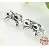 Crystal bowknot earrings - 925 sterling silverEarrings