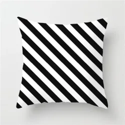 Cushion cover - black / white geometric style - 45 * 45cmCushion covers