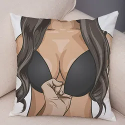 Sexy lady pillow case - soft plush - decor - bed - sofa - car