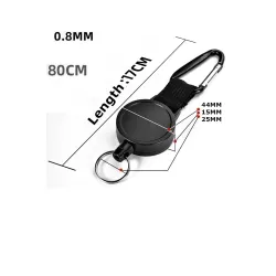 Wire rope keychain - 80cm - anti-theft / camping