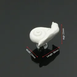 Snail shaped knob - ceramic - cabinet / handles / cupboard