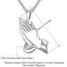 Praying hands pendant - with necklace - stainless steelNecklaces