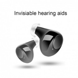 Appareil auditif invisible - rechargeable par USB - avec boîtier de charge