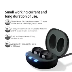 Appareil auditif invisible - rechargeable par USB - avec boîtier de charge