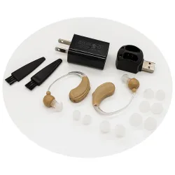 Hearing aid - ear sound amplifier - with double charging port - USBHearing aid
