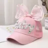 Baseball cap - with bow / glitter / pearls - for girls / boys - adjustableHats & Caps