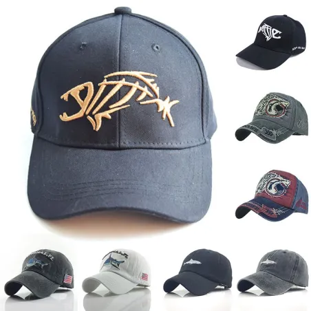 Casquette de baseball / snapback - broderie fishbone - réglable - unisexe