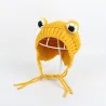 Bonnet en tricot - avec yeux de grenouille - pour filles / garçons