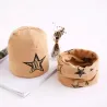 Bonnet et écharpe en coton - ensemble pour filles / garçons - étoiles / flocons de neige / cygnes
