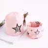 Bonnet et écharpe en coton - ensemble pour filles / garçons - étoiles / flocons de neige / cygnes