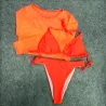 Swimwear for women 2021 - long sleeve  - three piece sets - neon colors