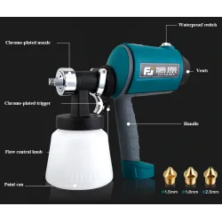 FUJIWARA electric disinfection water spray gun 220-240V 50HZ - airbrush 1.5mm/1.8mm/2.5mm nozzle high