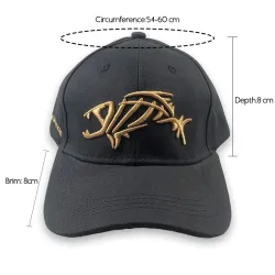 Casquette de baseball / snapback - broderie fishbone - réglable - unisexe