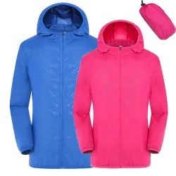 Veste imperméable à séchage rapide avec protection UV unisexe