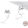 Kitty cat - stainless steel earrings