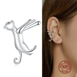 WOSTU clip earrings - sterling silver for women