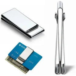 Clip holder wallet - stainless steel