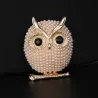 Owl brooch - with pearl decorations