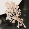 Opal flower - crystal brooch
