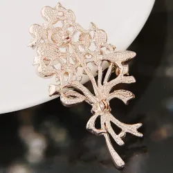 Opal flower - crystal brooch