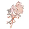 Opal flower - crystal brooch