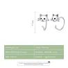 Earrings with small kitty - 925 sterling silverEarrings
