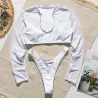 Ensemble bikini sexy - string / haut à manches longues