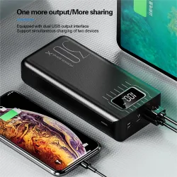 Portable power bank - external battery - charger - 2 USB - LED - 30000mAhPower Banks