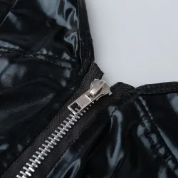 Sexy leather bodysuit - with zipper