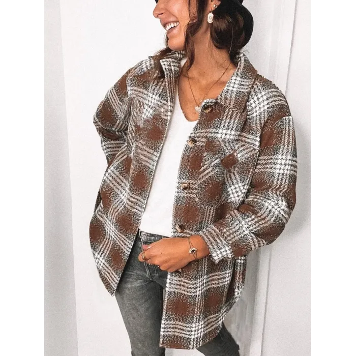 Vintage plaid shirt - with buttons - long sleeveBlouses & shirts