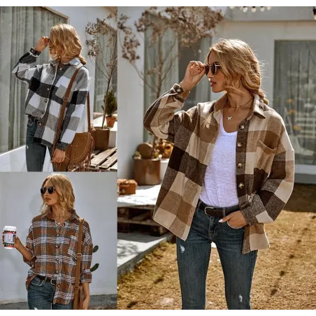 Vintage autumn plaid shirt - button up - long sleeve outfit