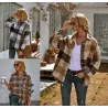 Vintage autumn plaid shirt - button up - long sleeve outfit
