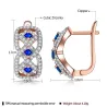 Infinity style earrings - with CZ diamond decorations