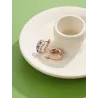Infinity style earrings - with CZ diamond decorations