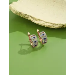 Infinity style earrings - with CZ diamond decorations
