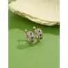 Infinity style earrings - with CZ diamond decorations