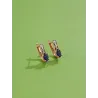 Rose gold plated earrings - with blue zirconiaEarrings