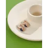 Rose gold plated earrings - with blue zirconiaEarrings
