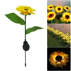 Sunflower shaped - solar powered lights - LED