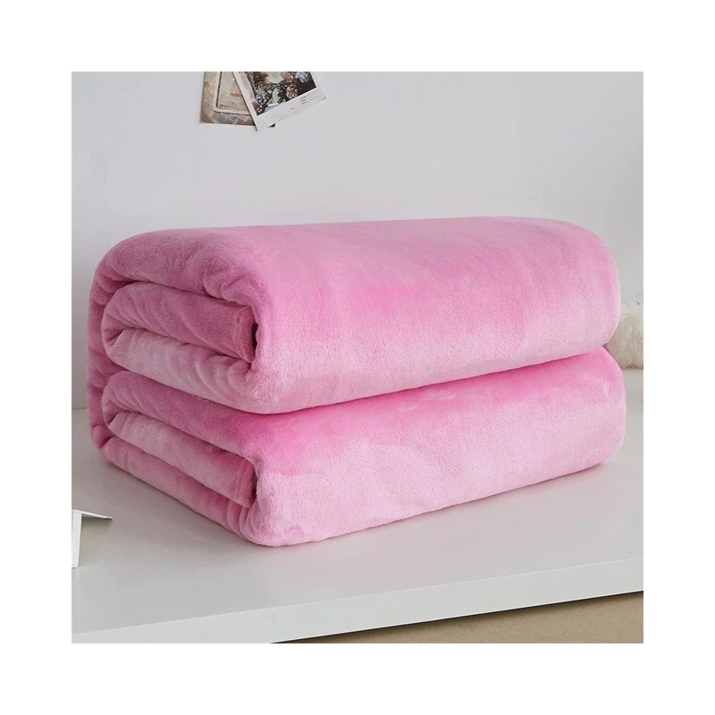 Coral fleece blanket - winter  warm - soft and light - sofa plaid