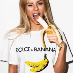 Dolce and Banana print - funny t-shirt - unisex