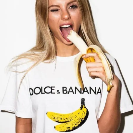 Dolce and Banana print - funny t-shirt - unisex