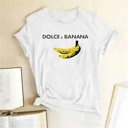 Dolce & Banana - funny print t-shirt - short sleeveBlouses & shirts