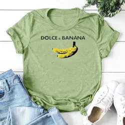 Dolce & Banana - funny print t-shirt - short sleeveBlouses & shirts