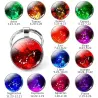 12 zodiac signs - metal / glass keyring