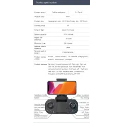 H3 Mini - 2.4G - WiFi - FPV - 4K HD Dual Camera - Foldable - RC Drone Quadcopter - RTF