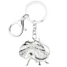 Enamel frilled lizard - metal keyring