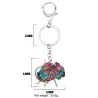 Enamel frilled lizard - metal keyring