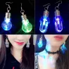 Light bulb shaped - stud earrings - LED